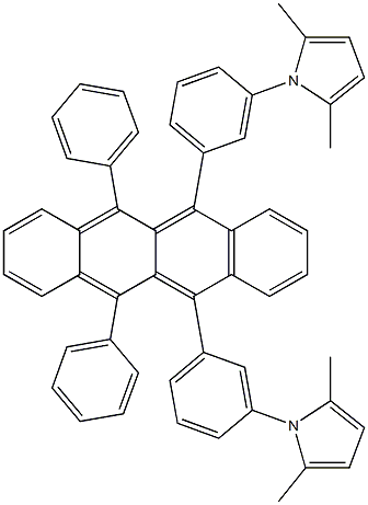 5,12-Bis(3-(2,5-dimethyl-1H-pyrrol-1-yl)phenyl)-6,11-diphenylnaphthacene Struktur