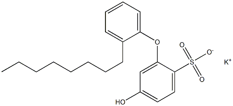 5-Hydroxy-2'-octyl[oxybisbenzene]-2-sulfonic acid potassium salt Struktur