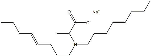 2-[Di(4-octenyl)amino]propanoic acid sodium salt Struktur