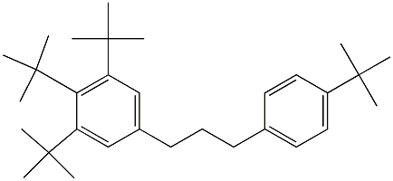 1-(3,4,5-Tri-tert-butylphenyl)-3-(4-tert-butylphenyl)propane Struktur