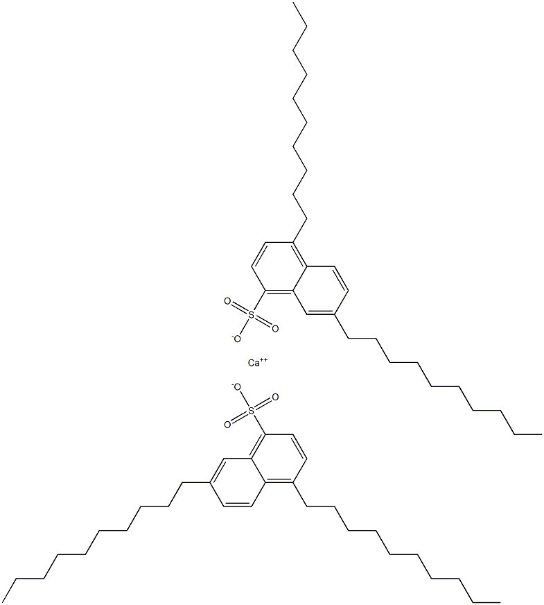 Bis(4,7-didecyl-1-naphthalenesulfonic acid)calcium salt Struktur