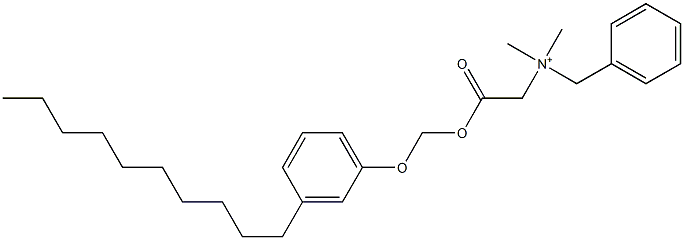 N,N-Dimethyl-N-benzyl-N-[[[(3-decylphenyloxy)methyl]oxycarbonyl]methyl]aminium Struktur