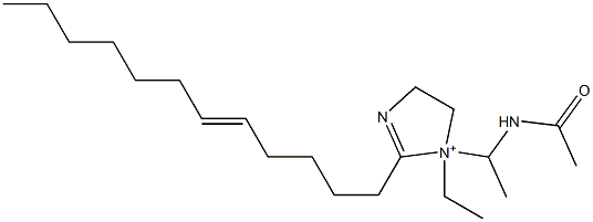 1-[1-(Acetylamino)ethyl]-2-(5-dodecenyl)-1-ethyl-2-imidazoline-1-ium Struktur