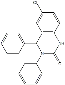 6-Chloro-3,4-dihydro-3,4-diphenylquinazolin-2(1H)-one Struktur