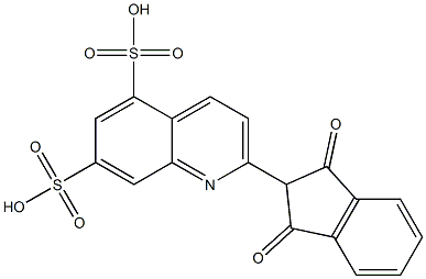 2-(1,3-Dioxoindan-2-yl)quinoline-5,7-disulfonic acid Struktur