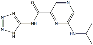 N-(1H-Tetrazol-5-yl)-6-isopropylaminopyrazine-2-carboxamide Struktur