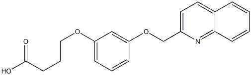 4-[3-(2-Quinolylmethoxy)phenoxy]butyric acid Struktur