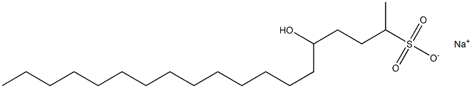 5-Hydroxynonadecane-2-sulfonic acid sodium salt Struktur