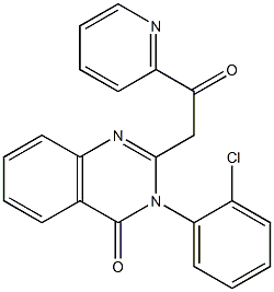 3-(2-Chlorophenyl)-2-(2-pyridinylcarbonylmethyl)quinazolin-4(3H)-one Struktur