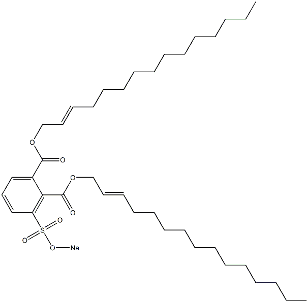 3-(Sodiosulfo)phthalic acid di(2-pentadecenyl) ester Struktur