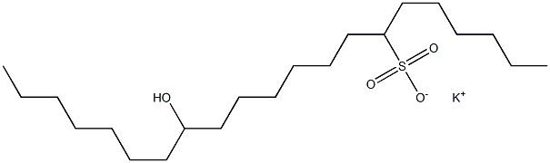 14-Hydroxyhenicosane-7-sulfonic acid potassium salt Struktur