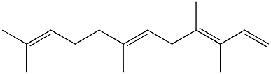 (3E,6E)-3,4,7,11-Tetramethyl-1,3,6,10-dodecatetrene Struktur