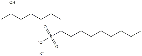 2-Hydroxyhexadecane-8-sulfonic acid potassium salt Struktur