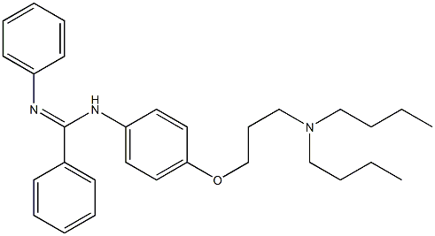 N-[4-[3-(Dibutylamino)propoxy]phenyl]-N'-phenylbenzamidine Struktur