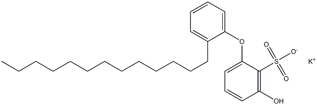 3-Hydroxy-2'-tridecyl[oxybisbenzene]-2-sulfonic acid potassium salt Struktur