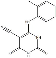 6-(2-Methylanilino)-1,2,3,4-tetrahydro-2,4-dioxopyrimidine-5-carbonitrile Struktur