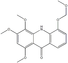 1,3,4-Trimethoxy-5-(methoxymethoxy)acridin-9(10H)-one Struktur