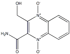 3-(Hydroxymethyl)-2-quinoxalinecarboxamide 1,4-dioxide Struktur