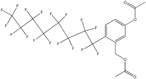 4-(Heptadecafluorooctyl)-3-(acetoxymethyl)phenol acetate Struktur