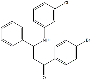 1-(4-Bromophenyl)-3-(phenyl)-3-[(3-chlorophenyl)amino]propan-1-one Struktur