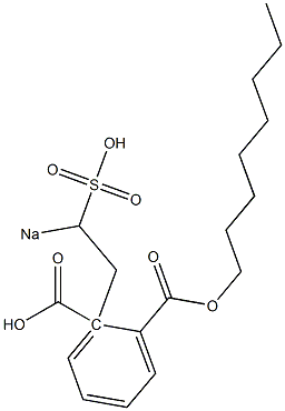 Phthalic acid 1-octyl 2-(2-sodiosulfoethyl) ester Struktur