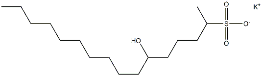 6-Hydroxyhexadecane-2-sulfonic acid potassium salt Struktur