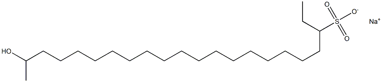 21-Hydroxydocosane-3-sulfonic acid sodium salt Struktur