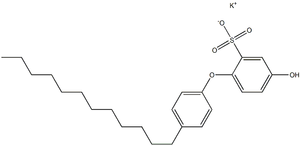 4-Hydroxy-4'-dodecyl[oxybisbenzene]-2-sulfonic acid potassium salt Struktur