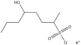 5-Hydroxyoctane-2-sulfonic acid potassium salt Struktur