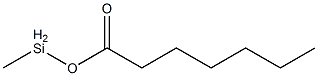 Heptanoic acid methylsilyl ester Struktur