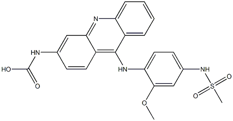 N-[9-[[2-Methoxy-4-(methylsulfonylamino)phenyl]amino]acridin-3-yl]carbamic acid Struktur