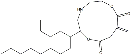 5-Tridecyl-10-methylene-5-aza-2,8-dioxacycloundecane-1,9-dione Struktur