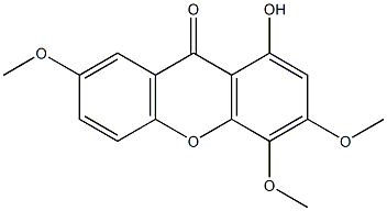 1-Hydroxy-3,4,7-trimethoxyxanthone Struktur