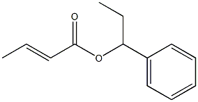 2-Butenoic acid 1-phenylpropyl ester Struktur