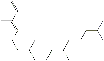 (3E)-3,7,11,15-Tetramethyl-1,3-hexadecadiene Struktur