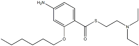 4-Amino-2-(hexyloxy)thiobenzoic acid S-[2-(diethylamino)ethyl] ester Struktur