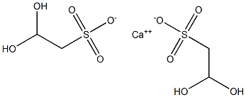 Bis(2,2-dihydroxyethanesulfonic acid)calcium salt Struktur