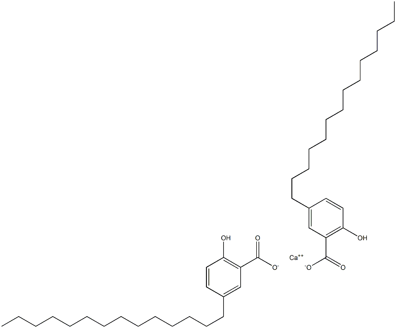 Bis(3-tetradecyl-6-hydroxybenzoic acid)calcium salt Struktur