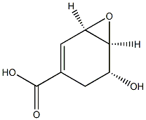 (3R,4S,5R)-3,4-Epoxy-5-hydroxy-1-cyclohexene-1-carboxylic acid Struktur