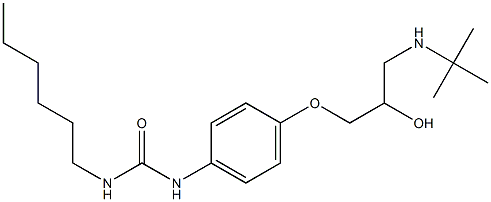 1-Hexyl-3-[4-[2-hydroxy-3-[tert-butylamino]propoxy]phenyl]urea Struktur