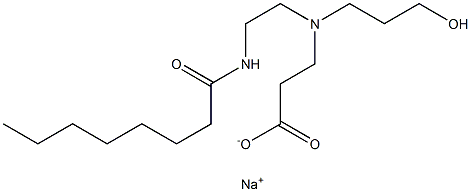 3-[N-(3-Hydroxypropyl)-N-[2-(octanoylamino)ethyl]amino]propionic acid sodium salt Struktur