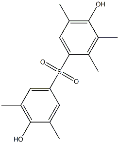 4,4'-Dihydroxy-2,3,3',5,5'-pentamethyl[sulfonylbisbenzene] Struktur