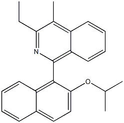 3-Ethyl-1-[2-(isopropyloxy)-1-naphtyl]-4-methylisoquinoline Struktur