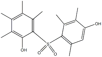 2,4'-Dihydroxy-2',3,3',4,5,6,6'-heptamethyl[sulfonylbisbenzene] Struktur