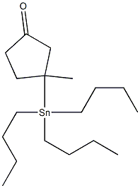 3-(Tributylstannyl)-3-methylcyclopentanone Struktur