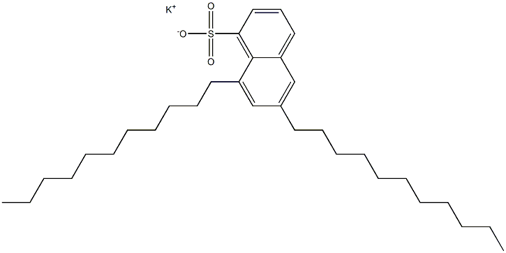 6,8-Diundecyl-1-naphthalenesulfonic acid potassium salt Struktur