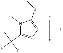 1-Methyl-2-(methylthio)-3,5-bis(trifluoromethyl)-1H-pyrrole Struktur