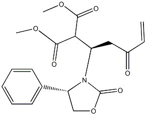 2-[(1R)-3-Oxo-1-[(4S)-2-oxo-4-phenyloxazolidin-3-yl]-4-pentenyl]malonic acid dimethyl ester Struktur