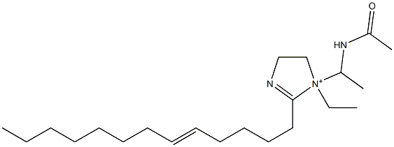 1-[1-(Acetylamino)ethyl]-1-ethyl-2-(5-tridecenyl)-2-imidazoline-1-ium Struktur