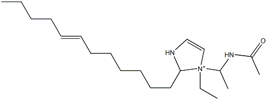 1-[1-(Acetylamino)ethyl]-2-(7-dodecenyl)-1-ethyl-4-imidazoline-1-ium Struktur